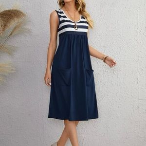 Navy blue summer dress